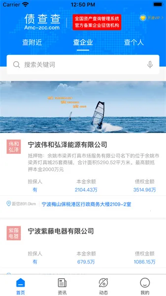 ծ���(��ҵ��Ϣ��ѯ)